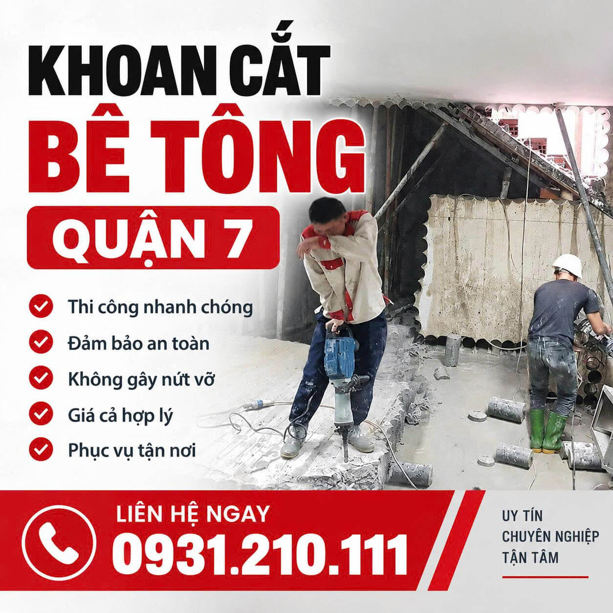 Khoan Cắt Bê Tông Quận 7