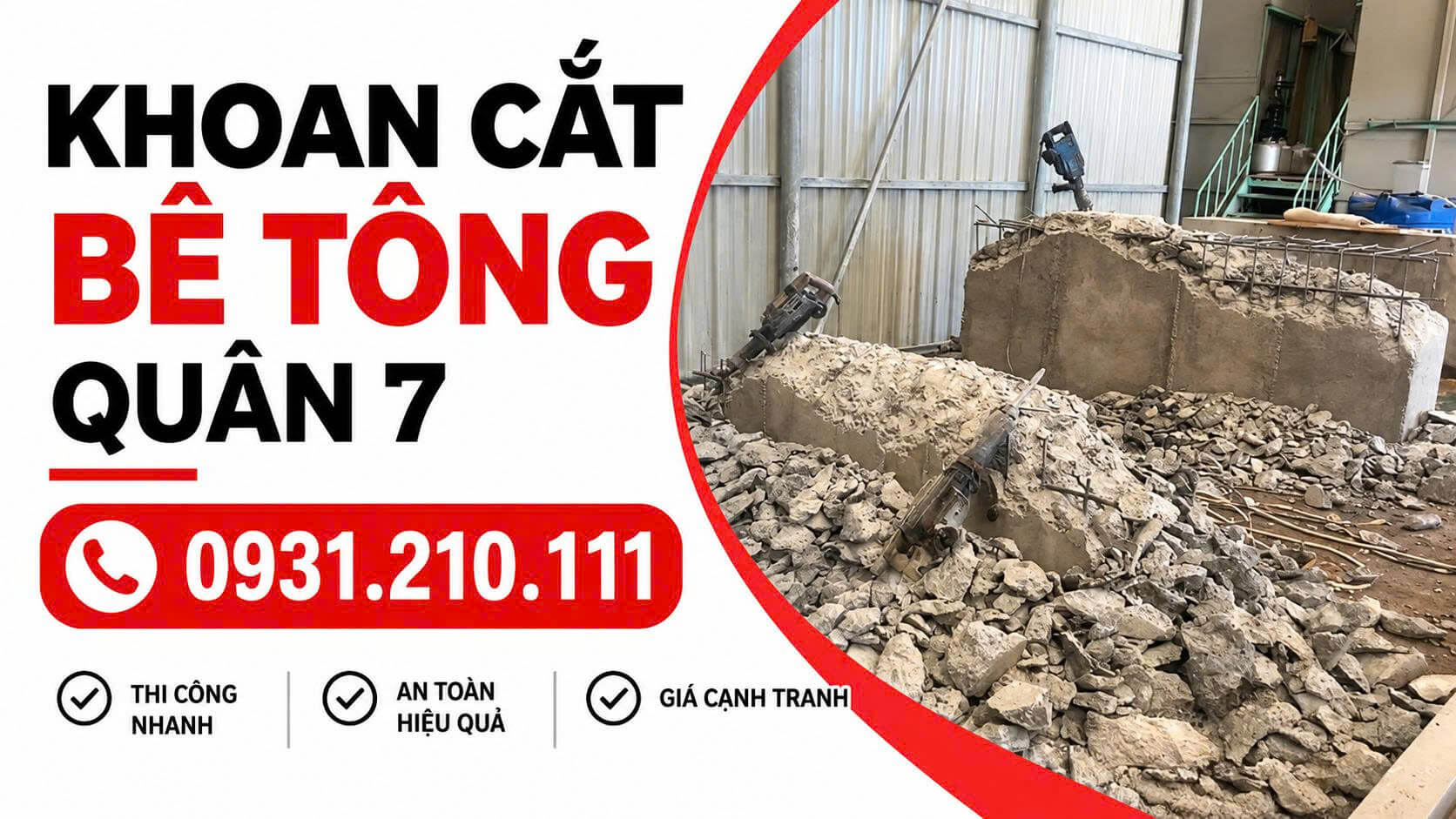 Khoan Cắt Bê Tông ở tại Quận 7