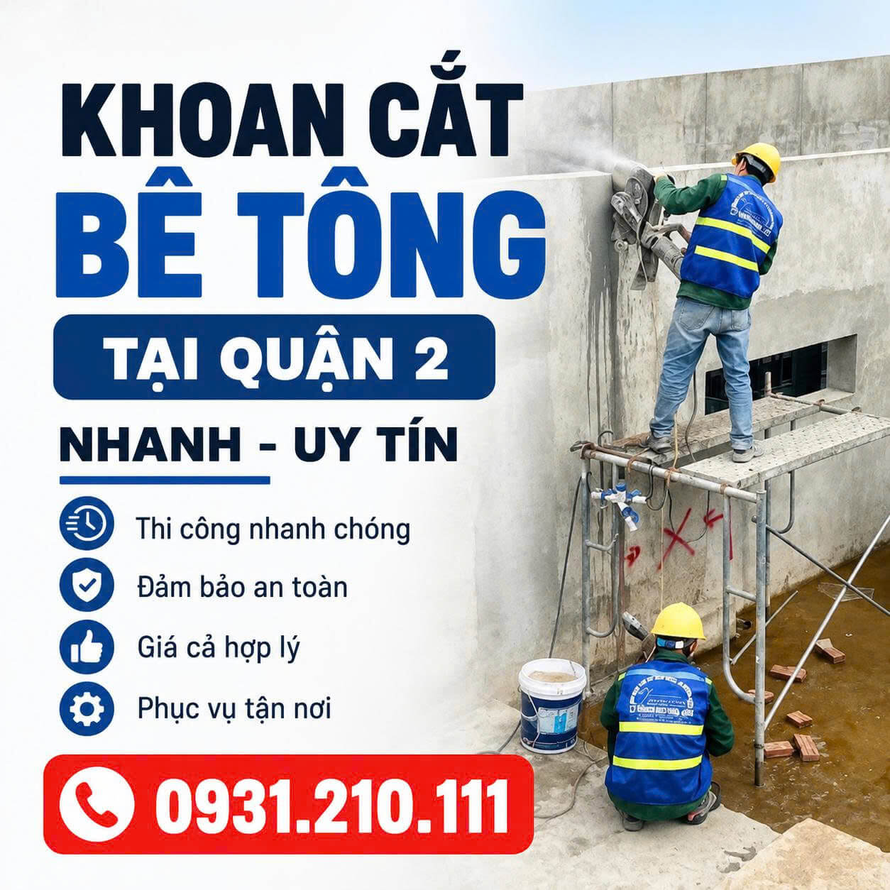Khoan Cắt Bê Tông Quận 2