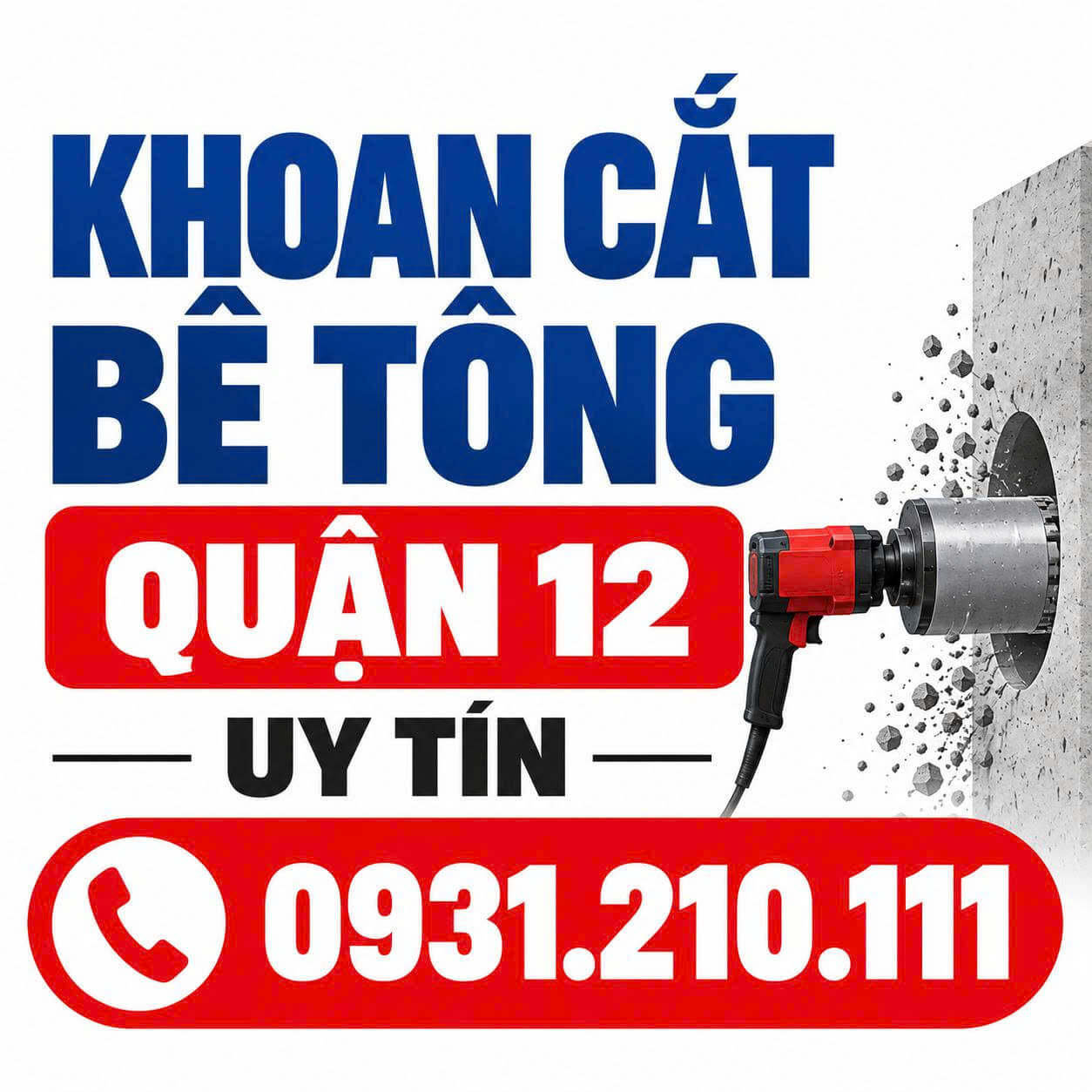 Khoan Cắt Bê Tông Tại Quận 12