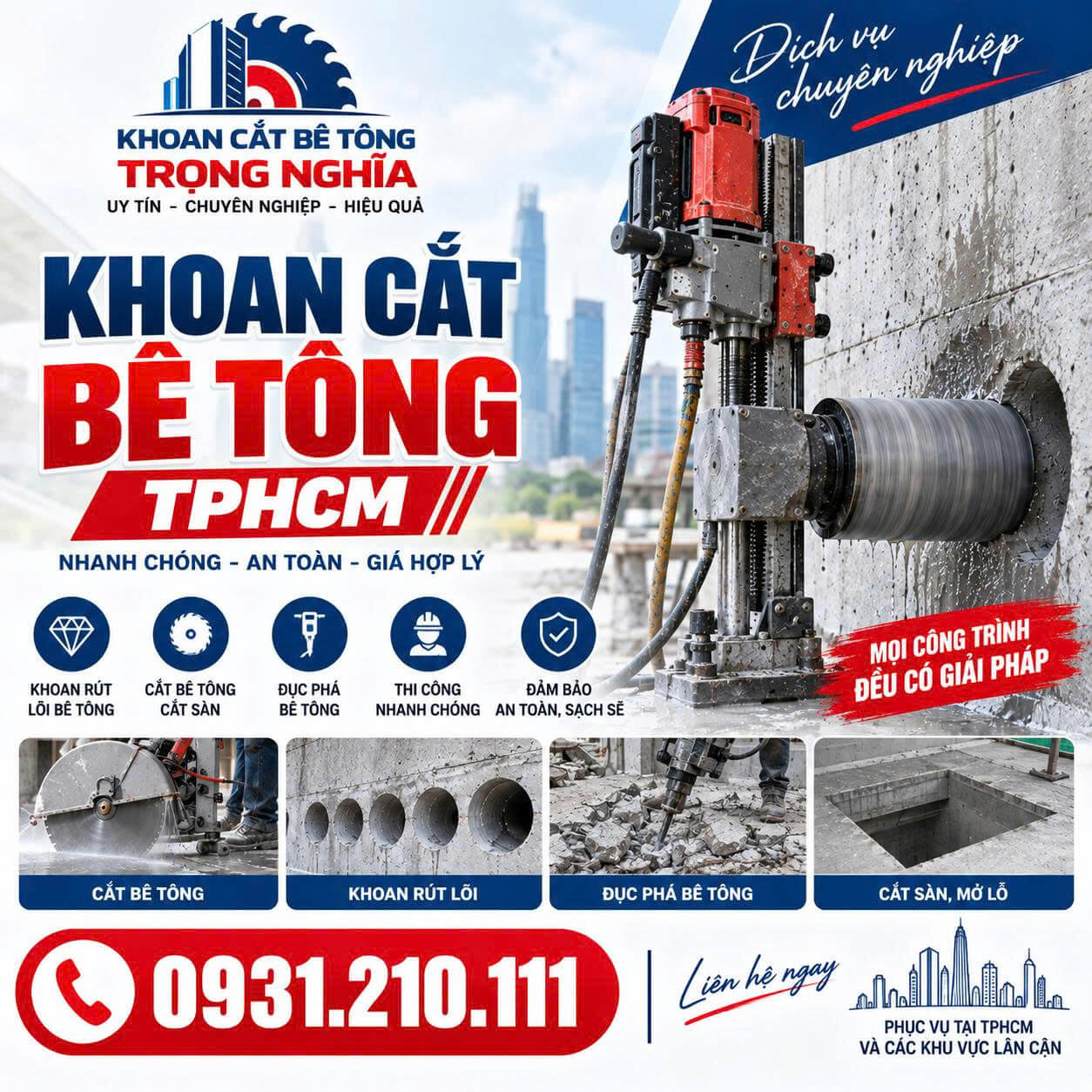 Khoan Cắt Bê Tông TPHCM