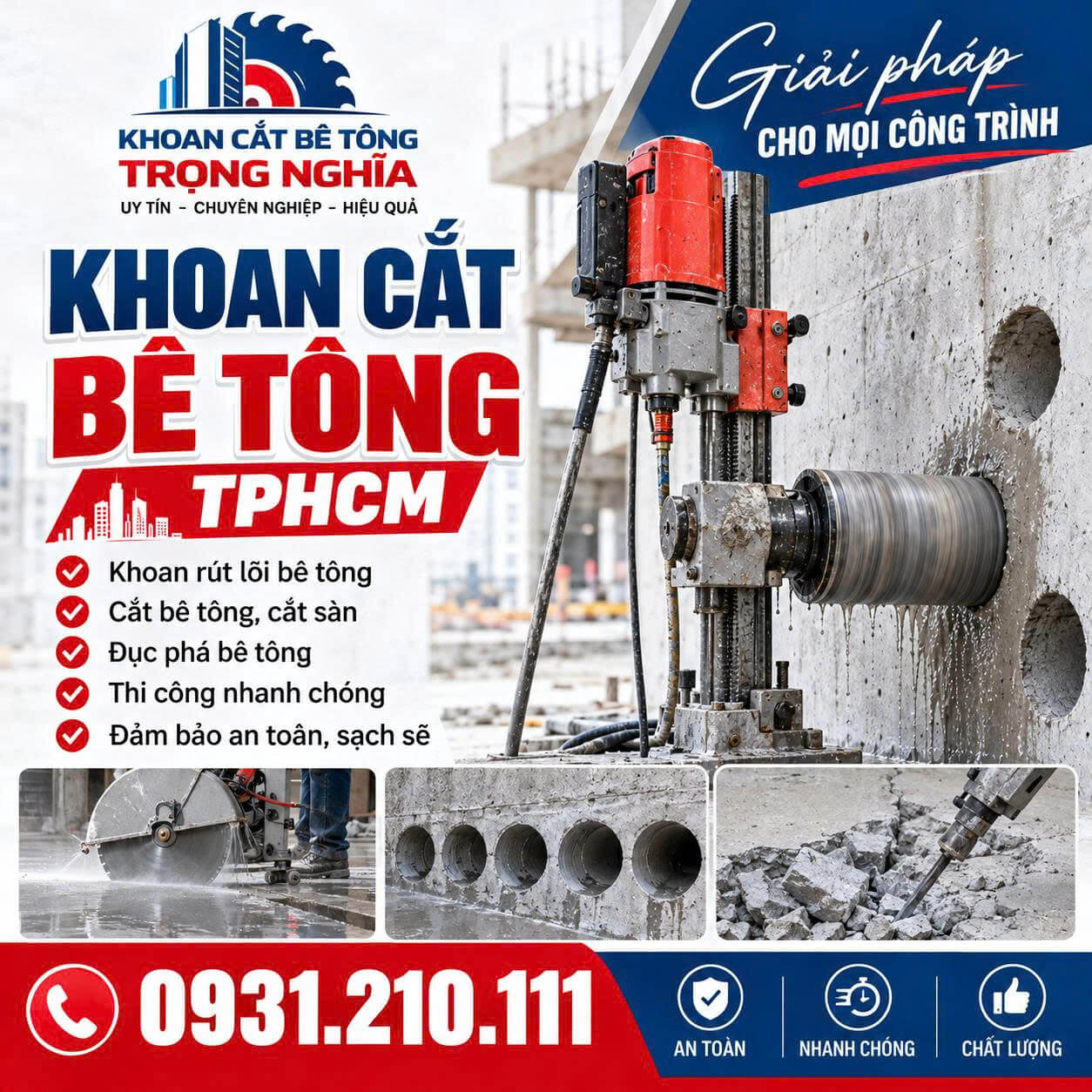 Khoan Cắt Bê Tông Tại TPHCM