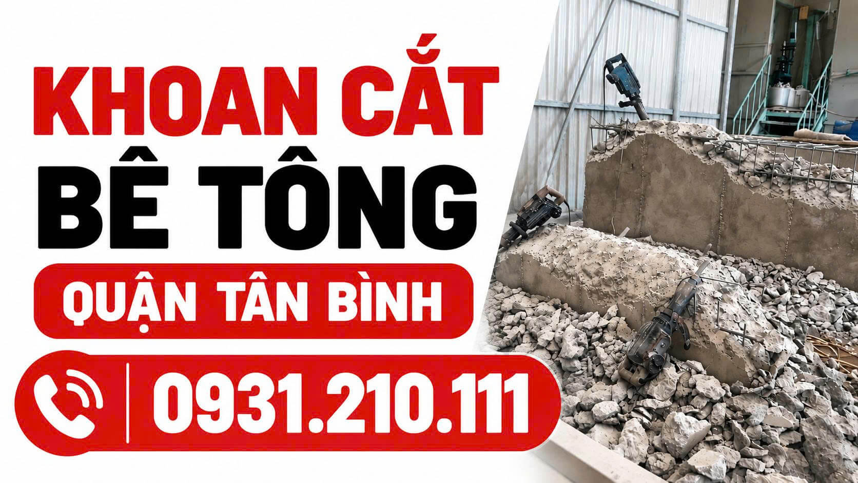 Khoan Cắt Bê Tông Tại Tân Bình