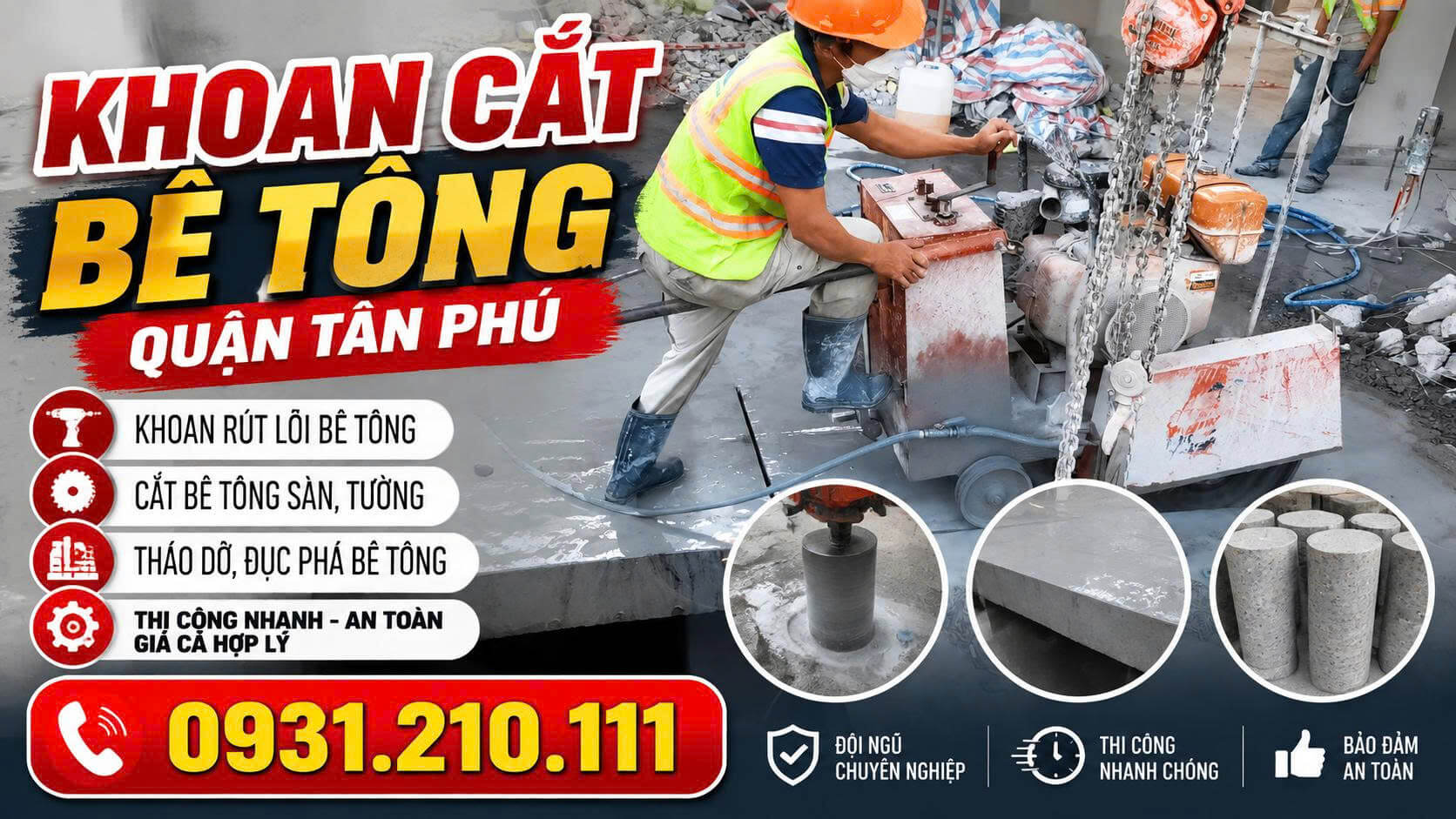 Khoan Cắt Bê Tông Tân Phú
